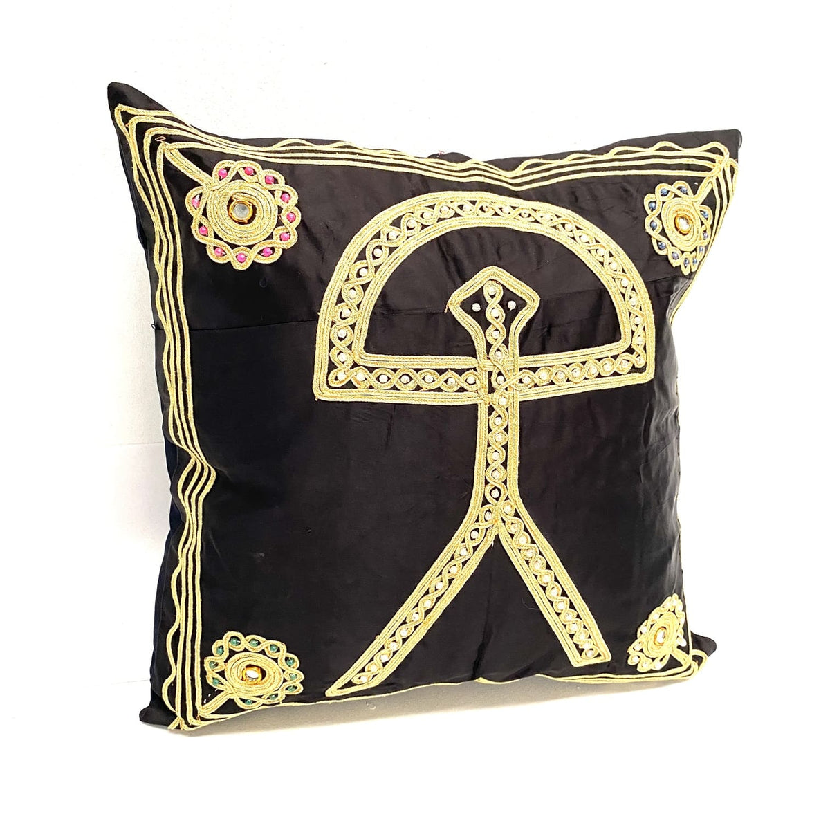 Funda de Cojín diseño indalo negro