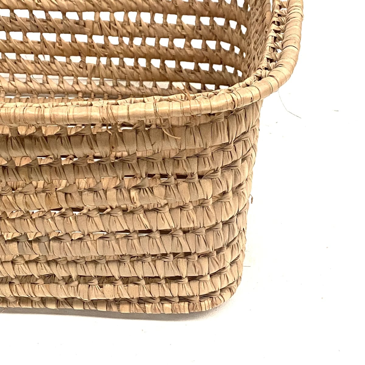 Cesto de fibra natural rectangular