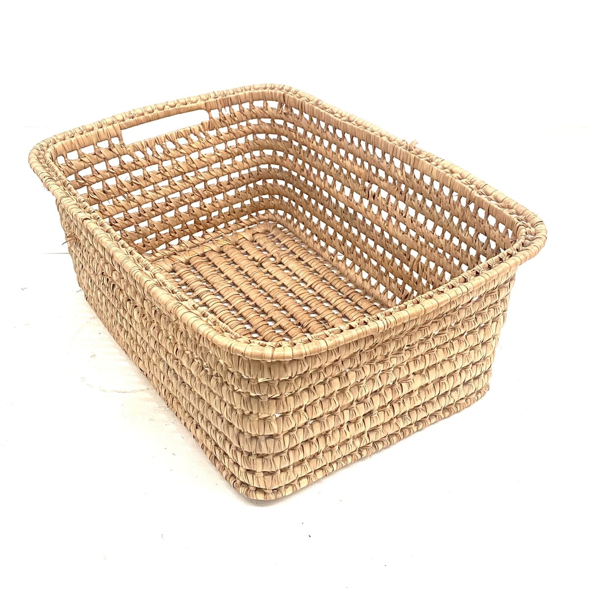 Cesto de fibra natural rectangular