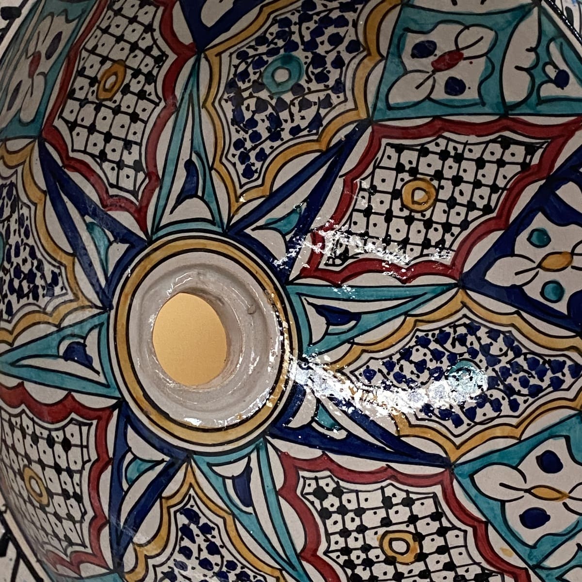 Lavabo árabe de cerámica multicolor 40cm