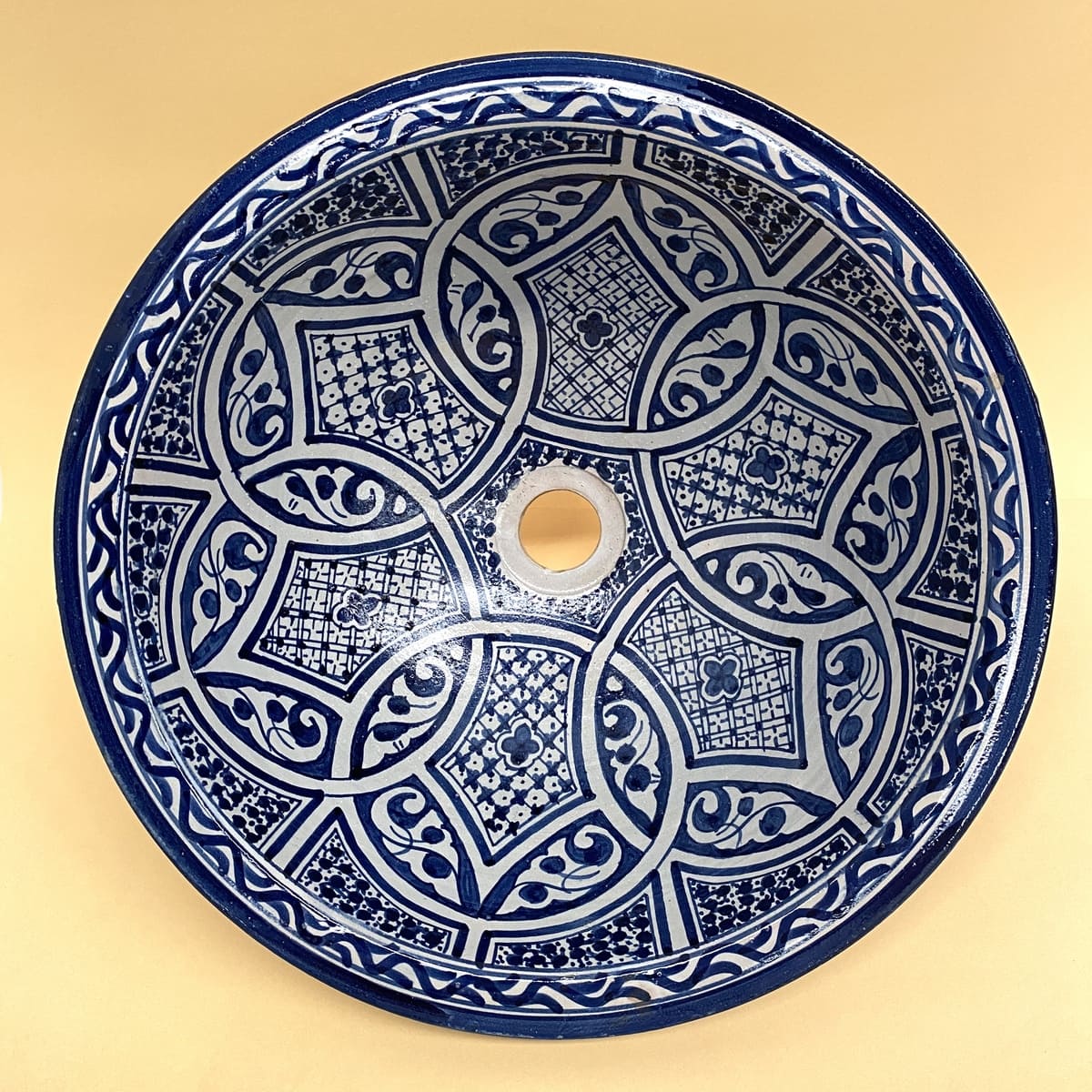 Lavabo marroquí de cerámica de Fez 40cm