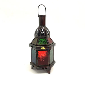 Farol árabe hexagonal para velas 22x10