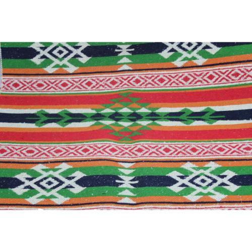 Alfombra turca kilim verde naranja y rojo antique