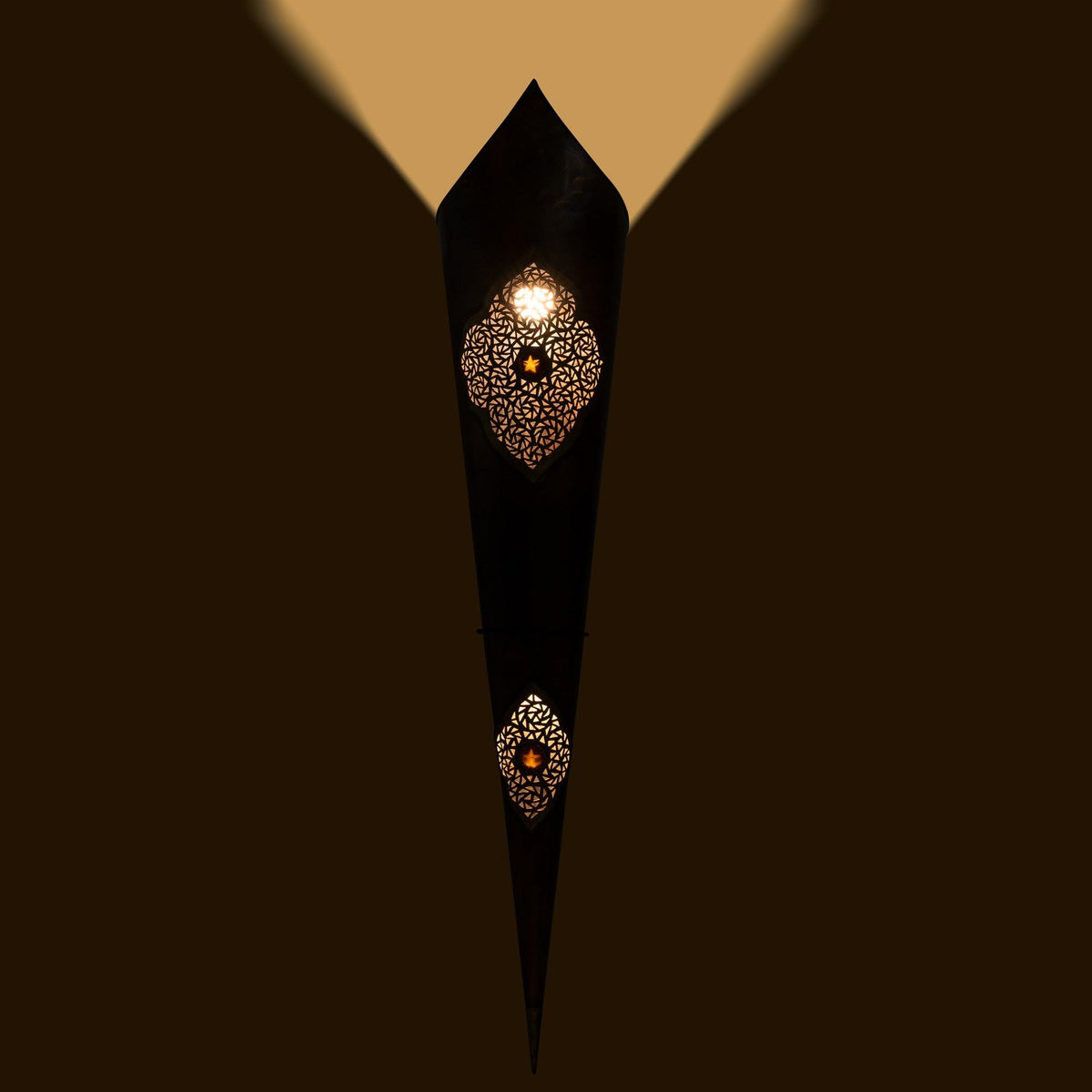 Antorcha árabe de cobre aplique de pared 120cm