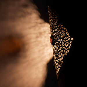 Antorcha árabe de cobre aplique de pared 120cm