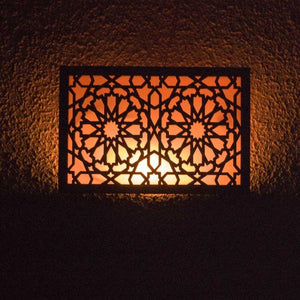 مصباح حائط خشبي عربي موديل الأندلس