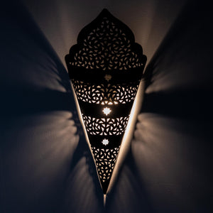 Aplique marroquí de forja calada tres estrellas