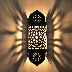 Marokkanische durchbrochene Wandlampe aus Eisen