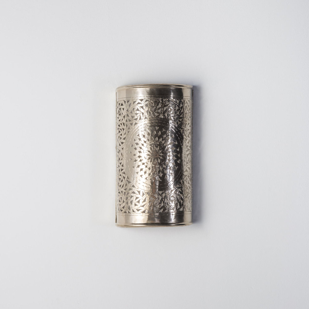 aplique marroquí latón plateado estrellas