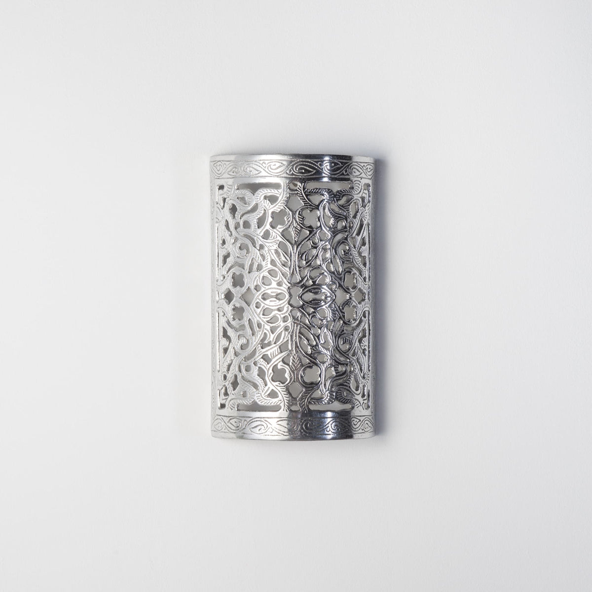 aplique marroquí plateado pared cilindro