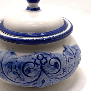 Azucarero marroquí de cerámica blue árabe