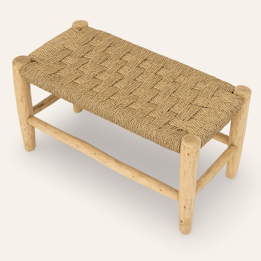 banco artesanal de esparto 70cm