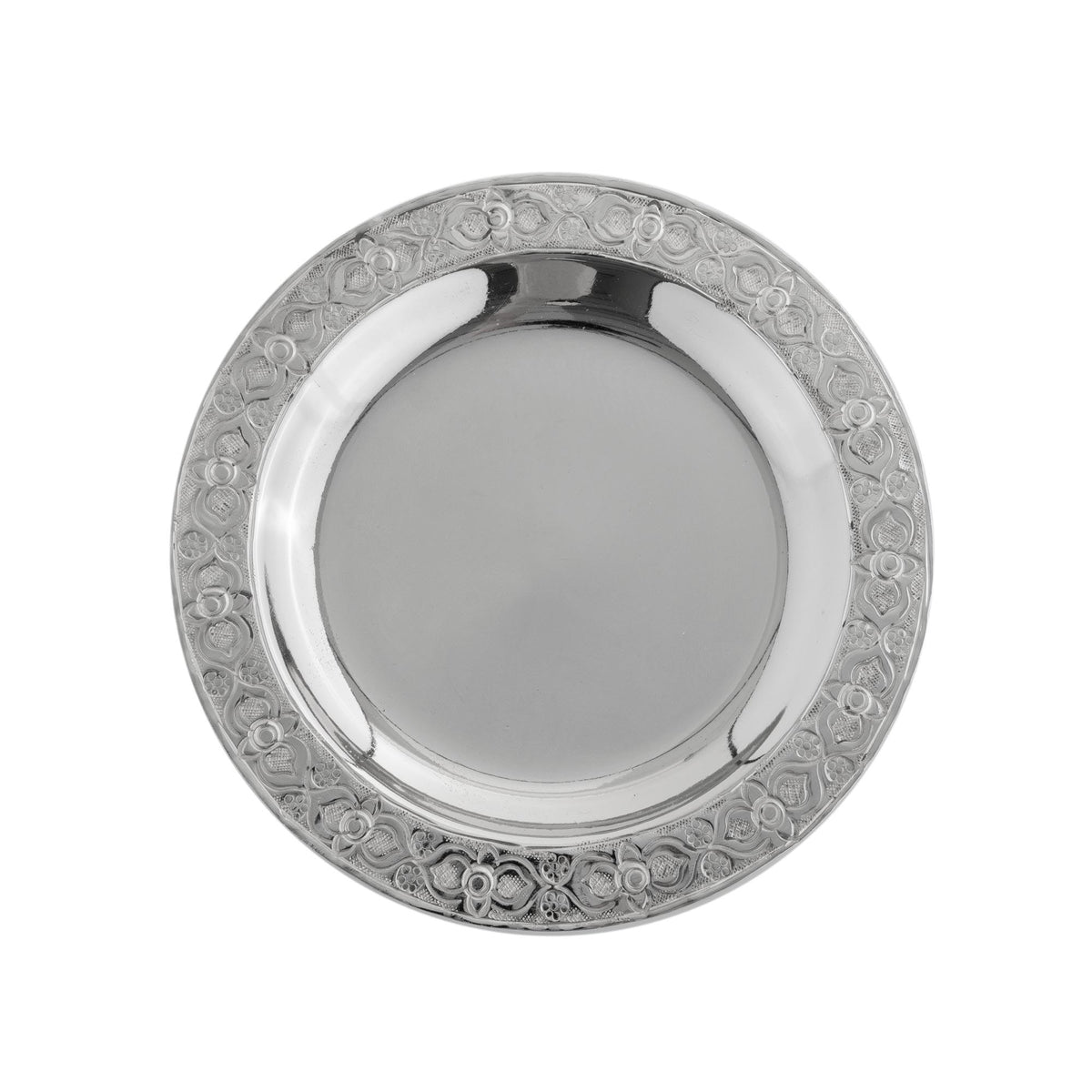 Bandeja árabe de níquel plateada 20cm