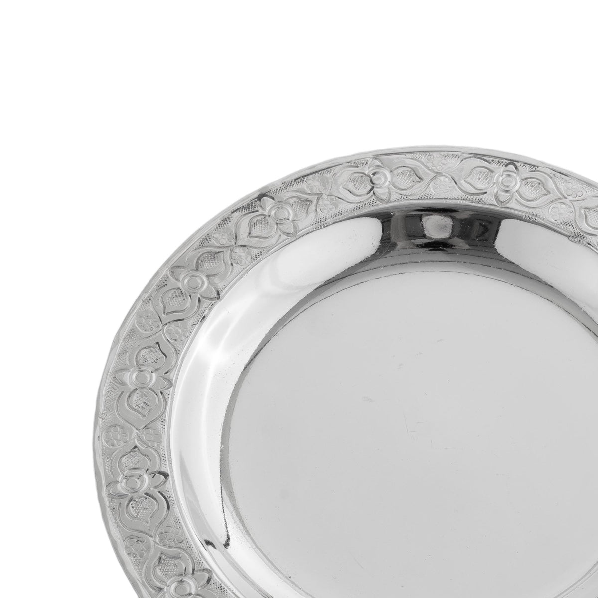 Bandeja árabe de níquel plateada 20cm