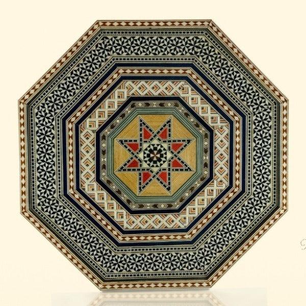 Bandeja octogonal de taracea granadina