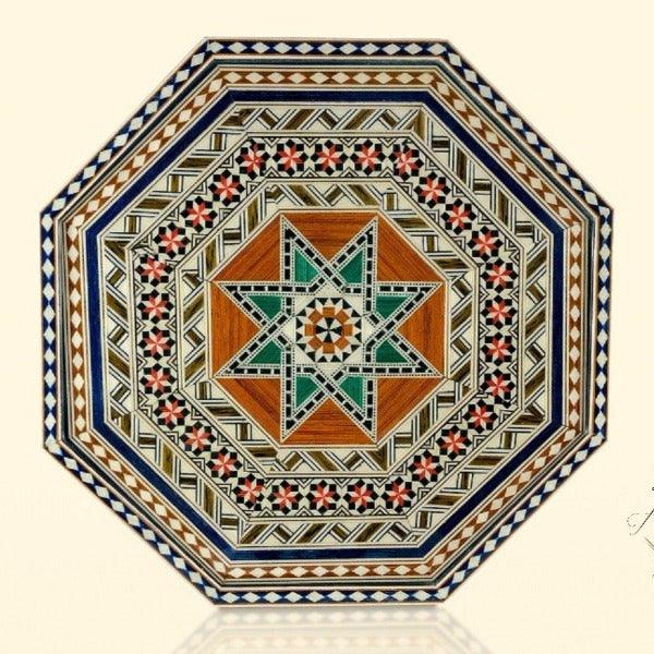 Bandeja octogonal de taracea granadina