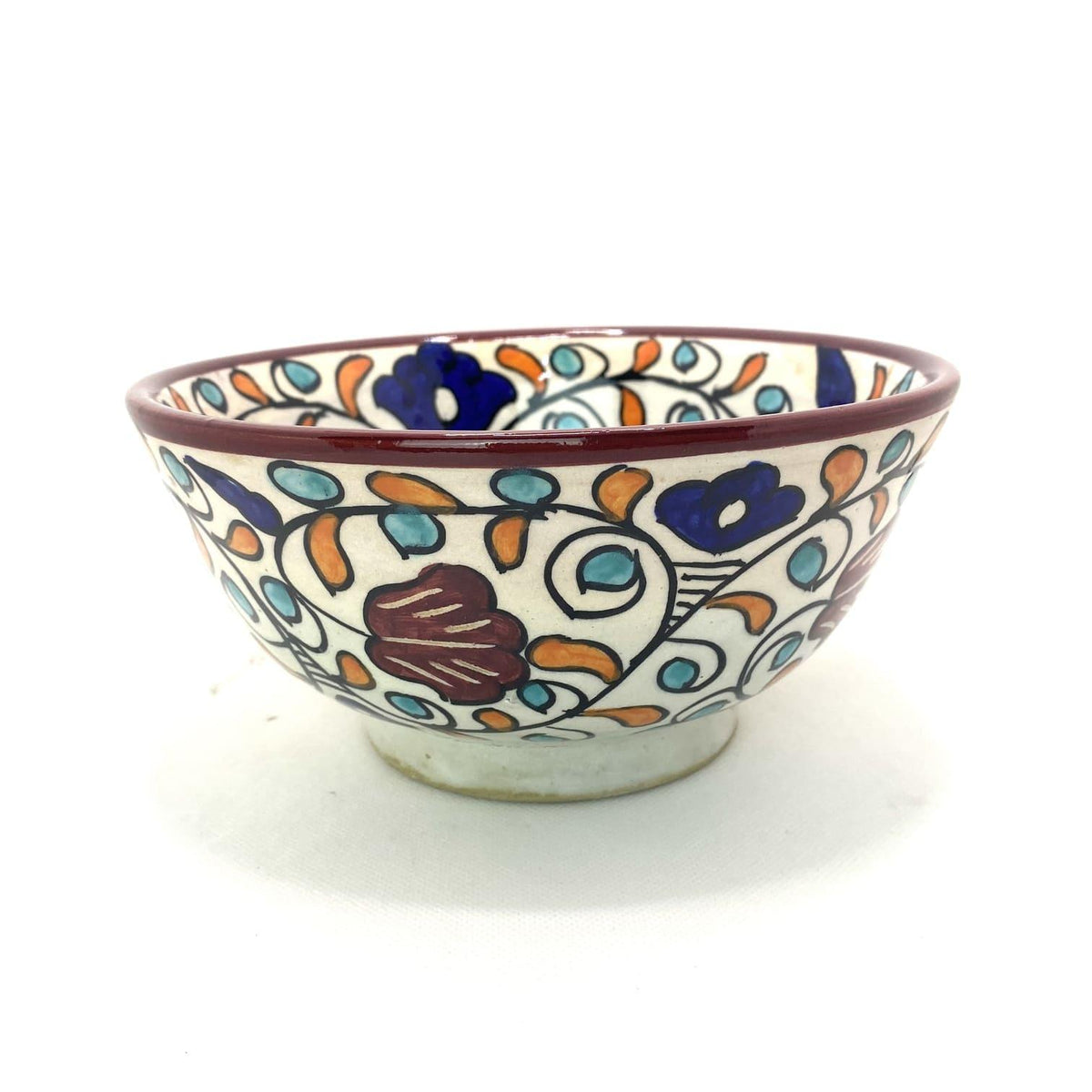 Bol marroquí de cerámica floral 20cm