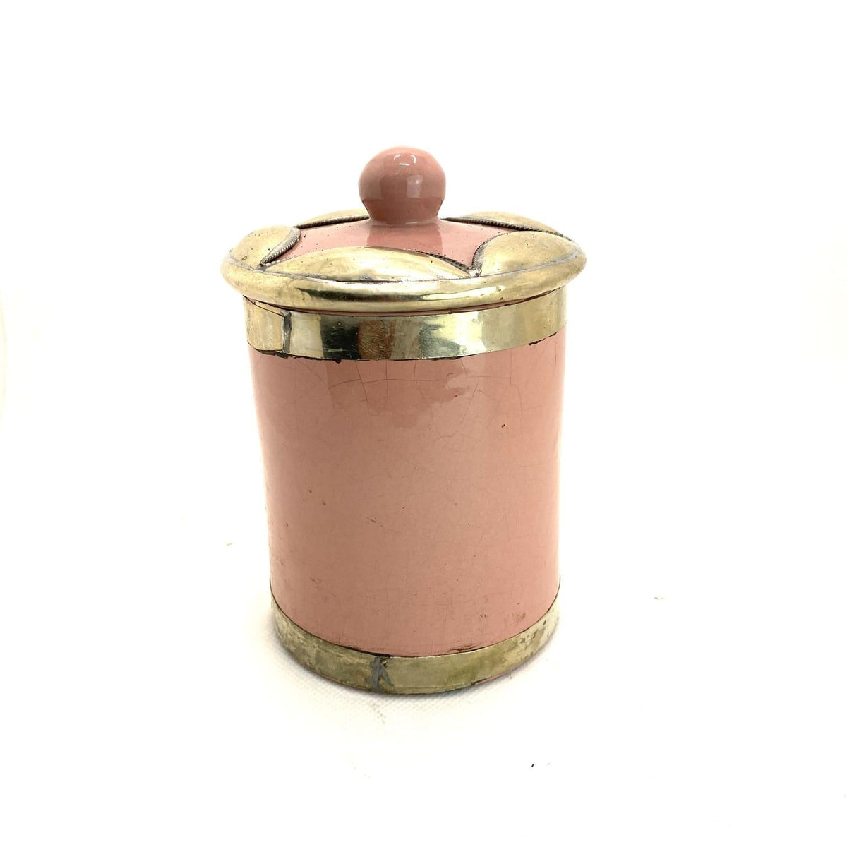 Bombonera marroquí de cerámica y alpaca árabe