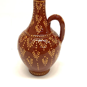Botijo bereber de cerámica pintado detalle