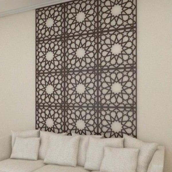 Cabecero Árabe de Cama o Sofá - Diseño Estrella Alhambra - 240x50cm