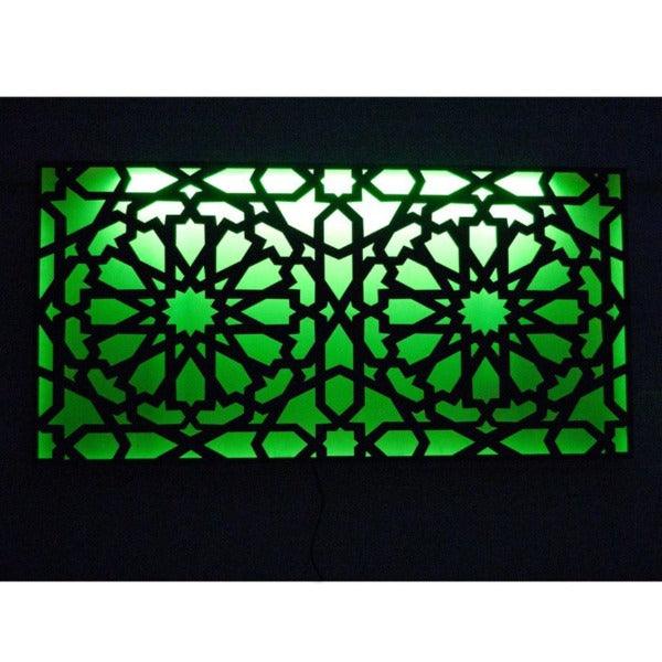 Cabecero de Cama Árabe Retroiluminado LED RGB Mando + Control Móvil