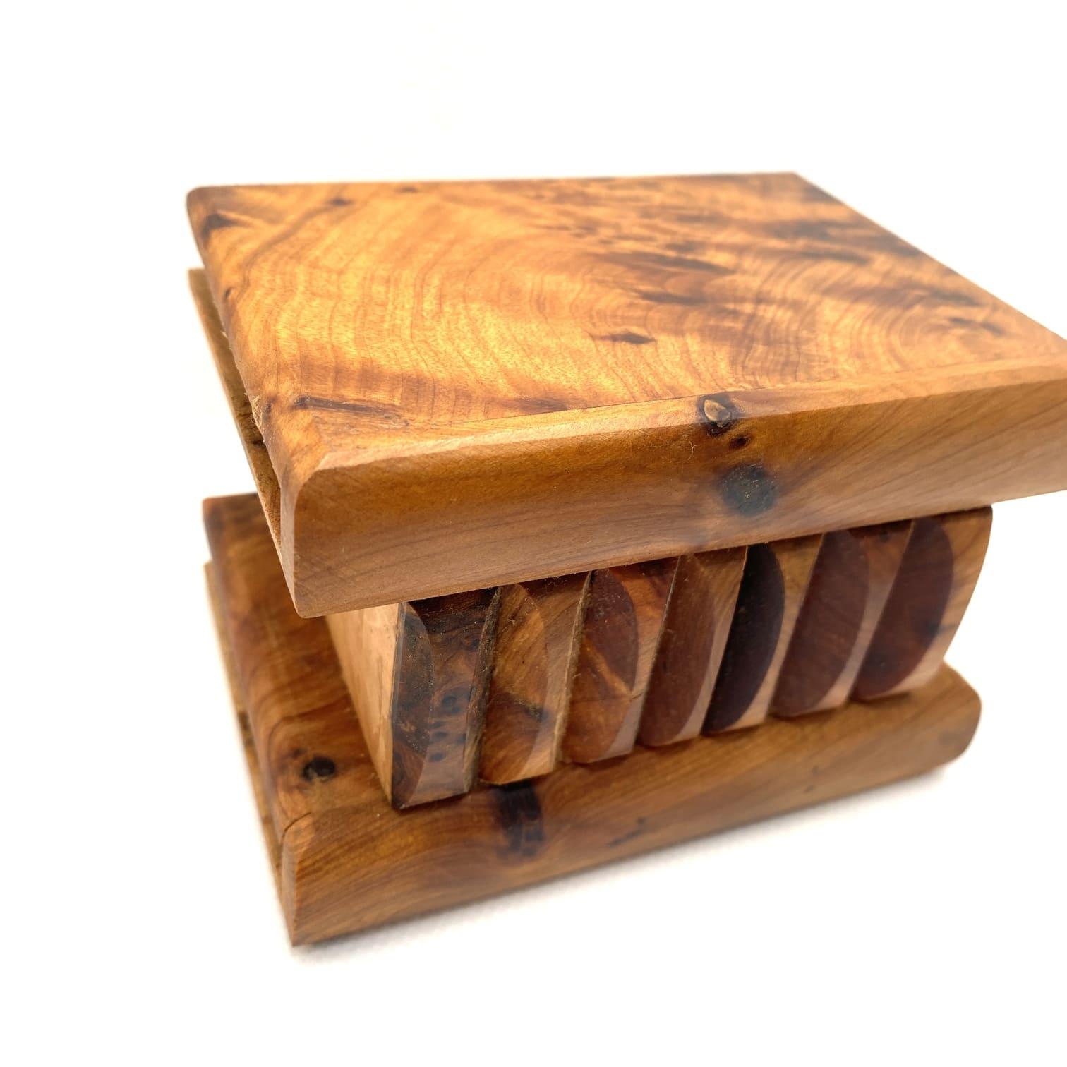 Acan Tradineur - Confezione da 4 scatole in legno naturale a forma di baule, chiusura in metallo, coperchio arrotondato, contenitore di gioielli, artigianato, decorazione, 6 x 10,8 x 7,6 cm Acan Tradineur - Confezione da 4 scatole in legno naturale a forma di baule, chiusura in metallo, coperchio arrotondato, contenitore di gioielli, artigianato, decorazione, 6 x 10,8 x 7,6 cm