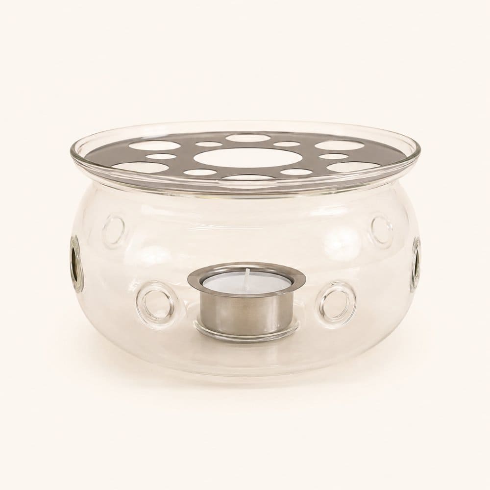 calentador cristal teteras vela