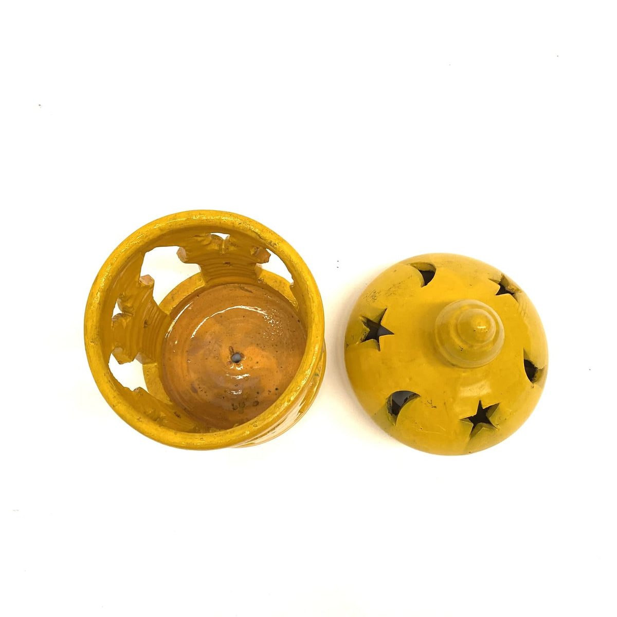 Candelabro marroquí cerámico de jardín detalle