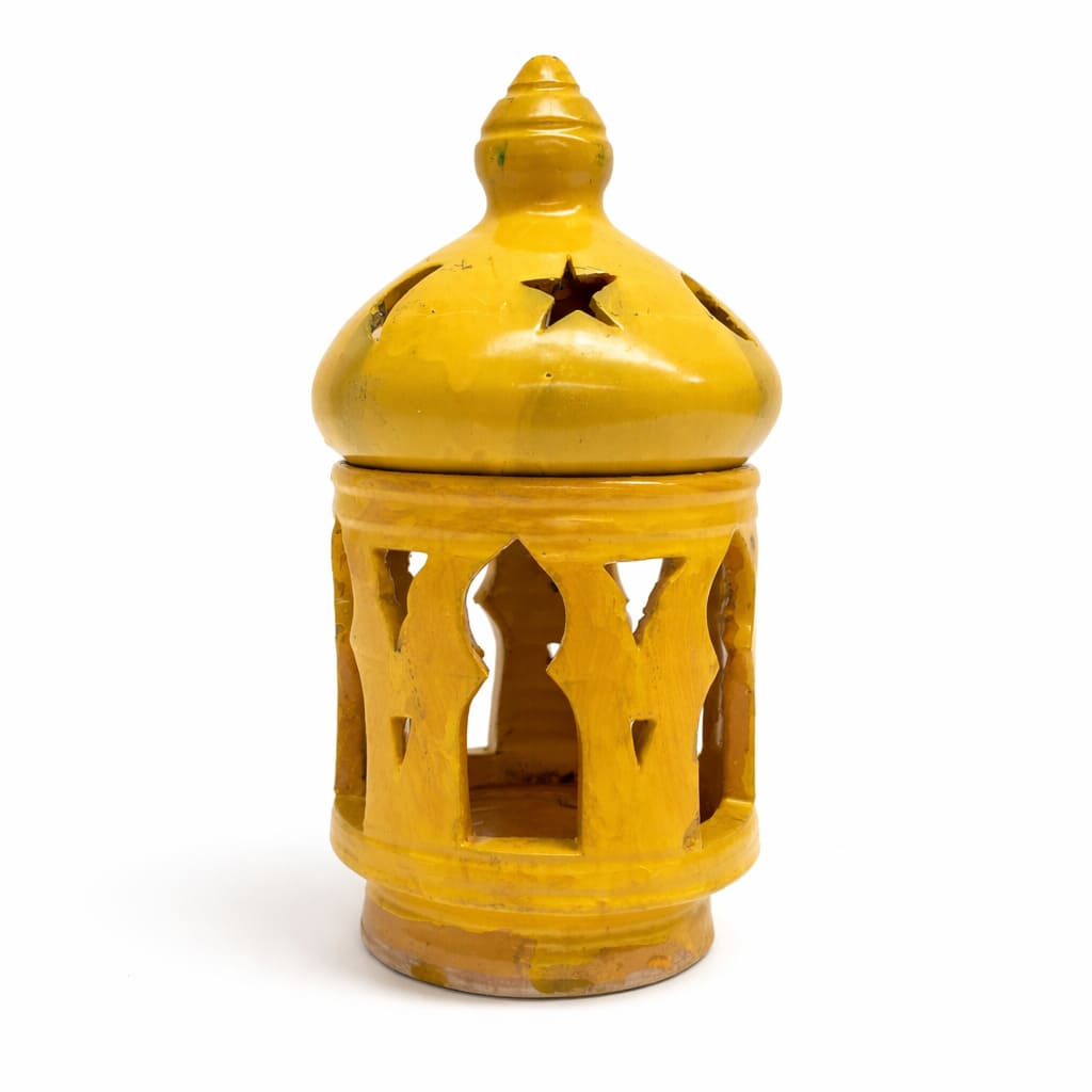 candelabro marroquí jardín amarillo 