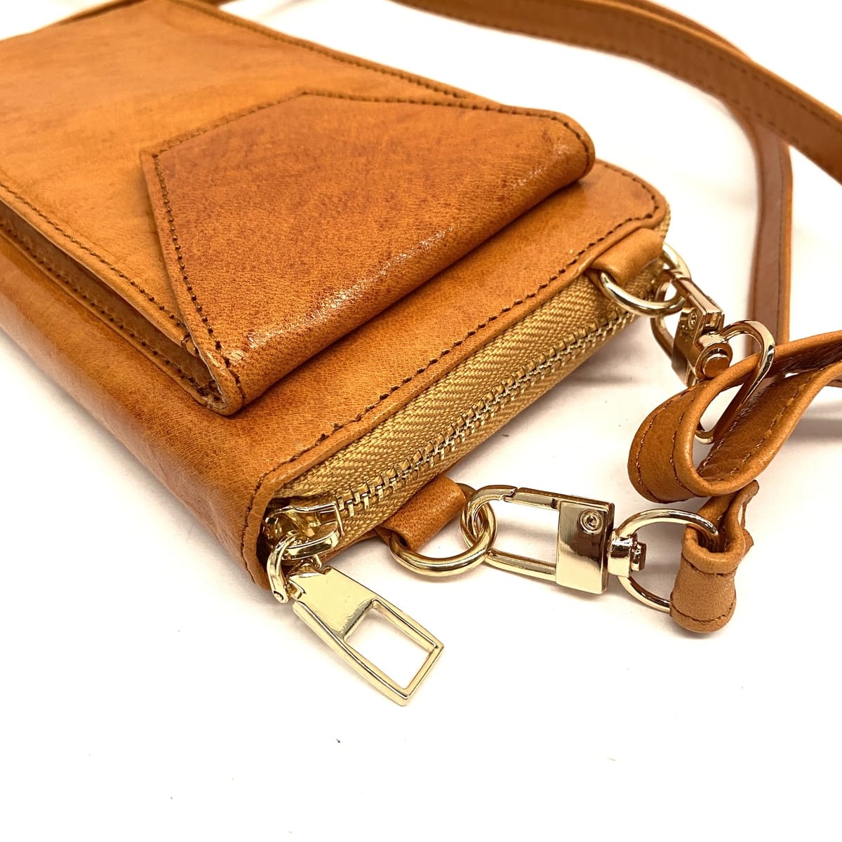 Cartera marroquí de cuero de cabra natural + Funda Móvil