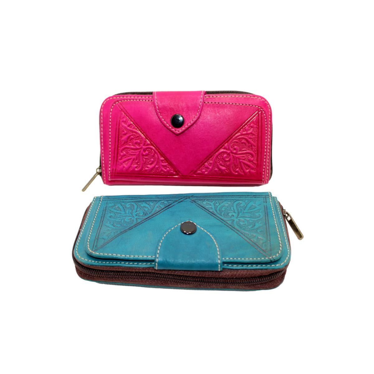 Cartera marroquí de cuero natural Rif - Varios colores