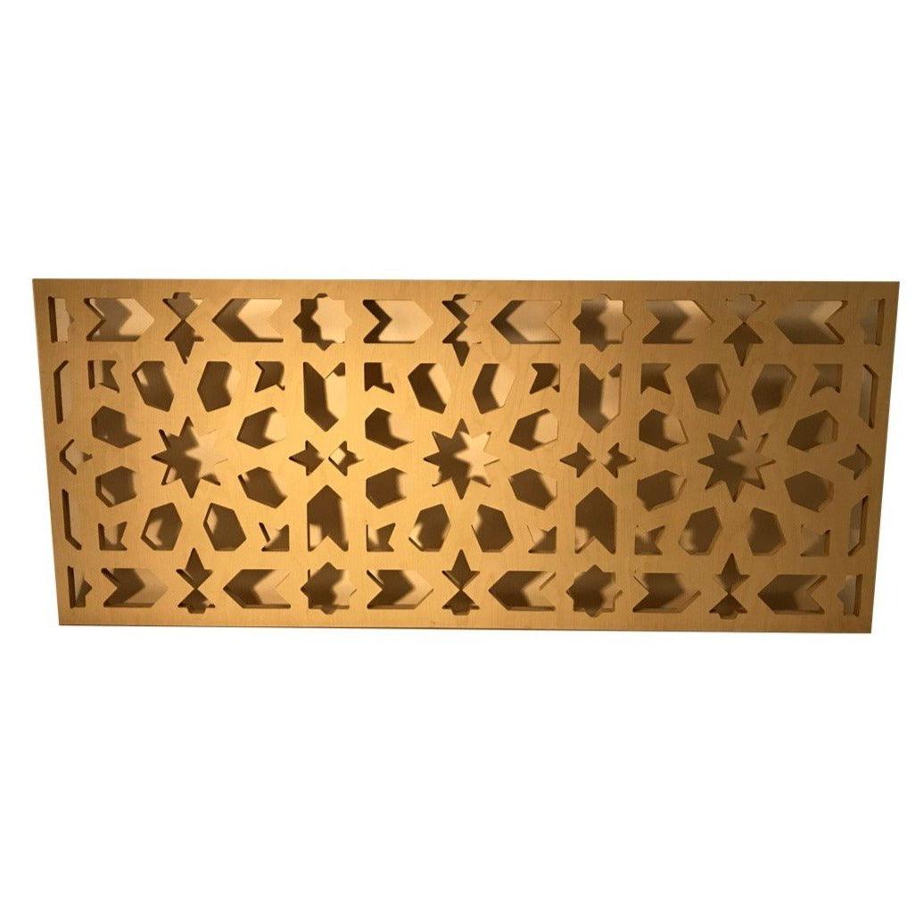 Celosía Árabe de Madera - Diseño Andalusí - 240x120cm