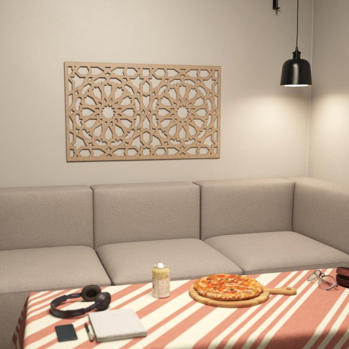 Celosía Árabe Diseño Alhambra - 100x60cm