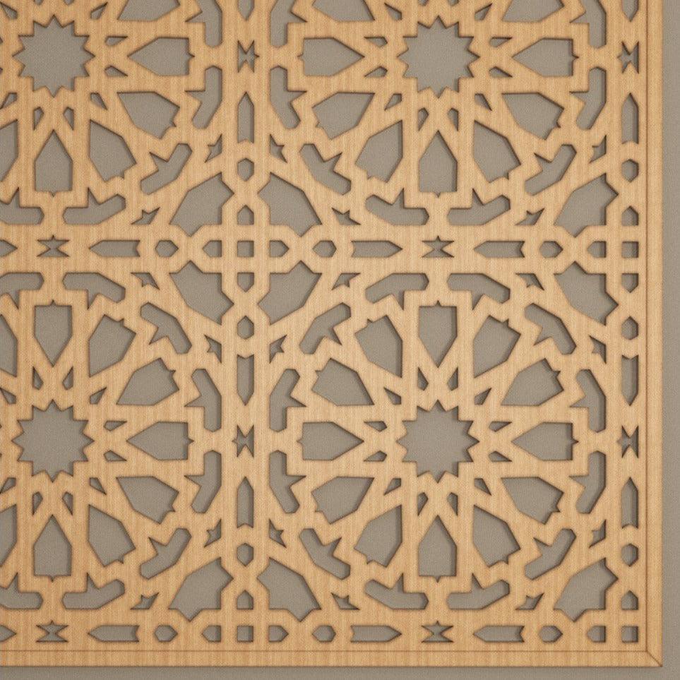 Celosía árabe marco diseño Alhambra - 1x1m