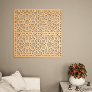 Celosía árabe marco diseño Alhambra - 1x1m