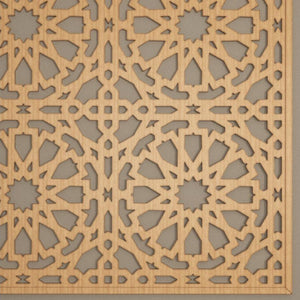 Celosía árabe marco diseño Alhambra - 1x1m