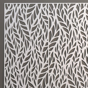 شعرية خشبية بيضاء تصميم الخريف - 100x80cm
