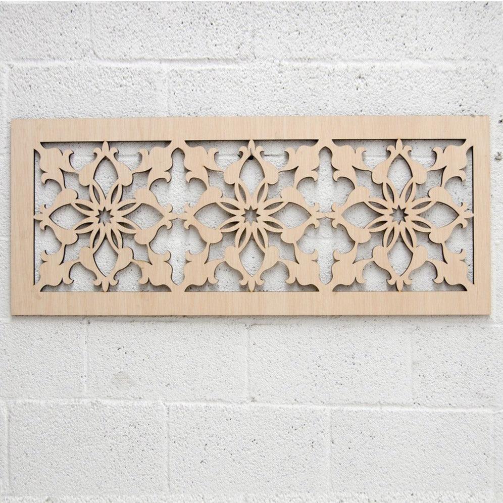 Celosia de madera - Diseño Medieval - 120x50cm