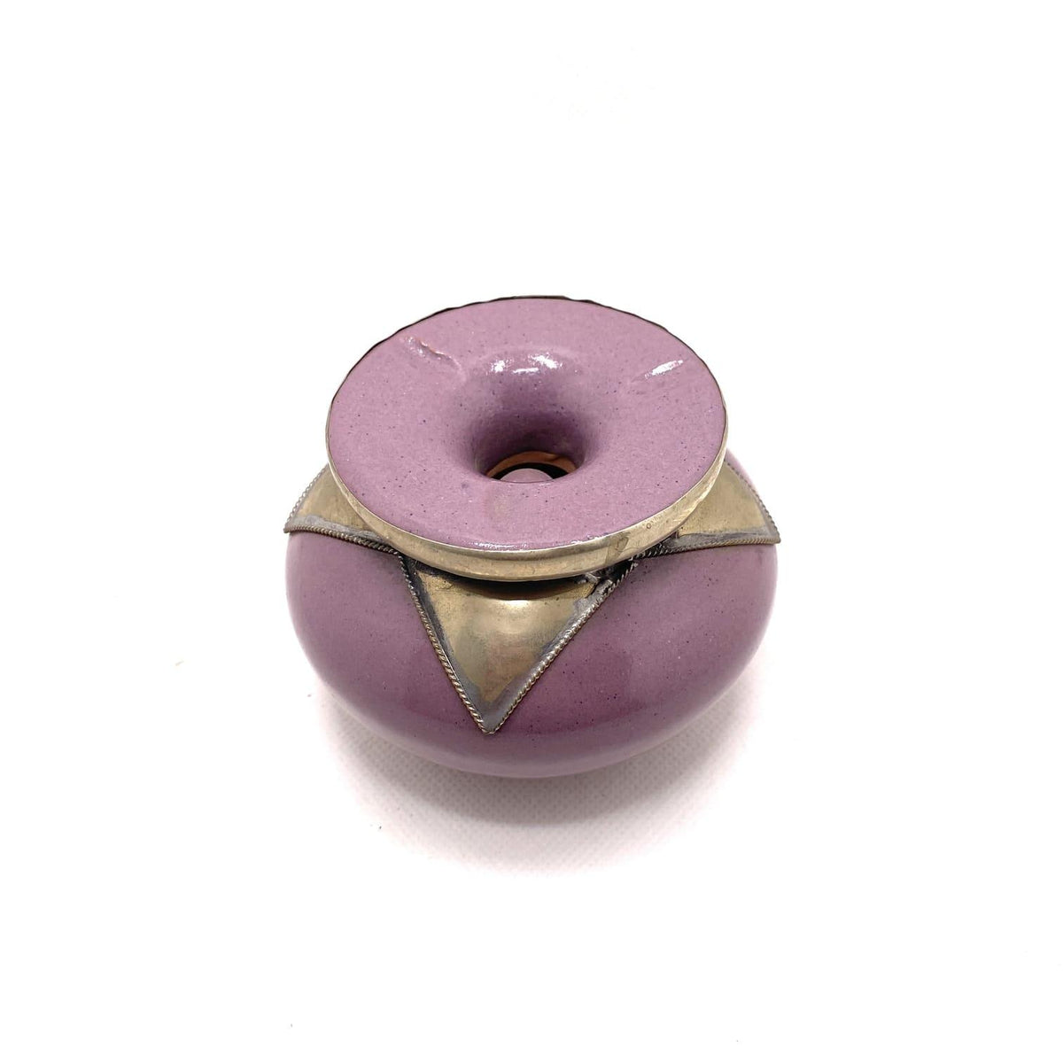 Cenicero árabe de cerámica morado 9x7cm