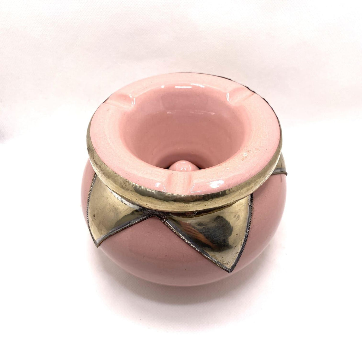 Cenicero árabe de cerámica rosa 13x11cm