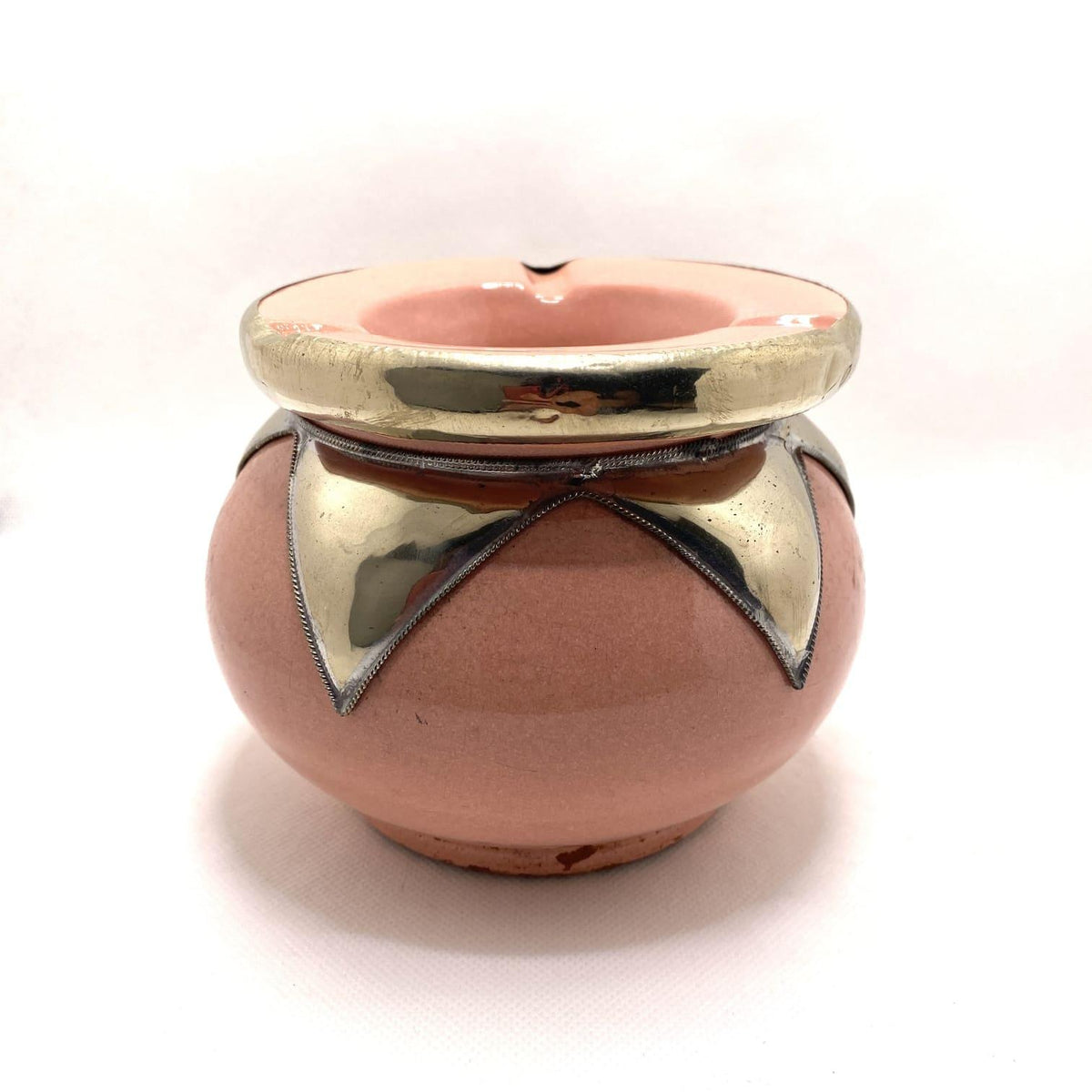 Cenicero árabe de cerámica rosa gigante