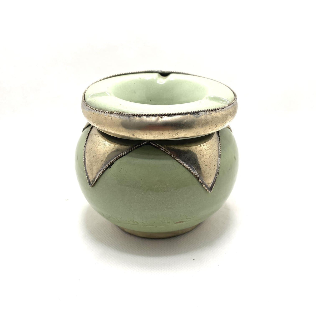 Cenicero marroquí de cerámica y alpaca 3 colores