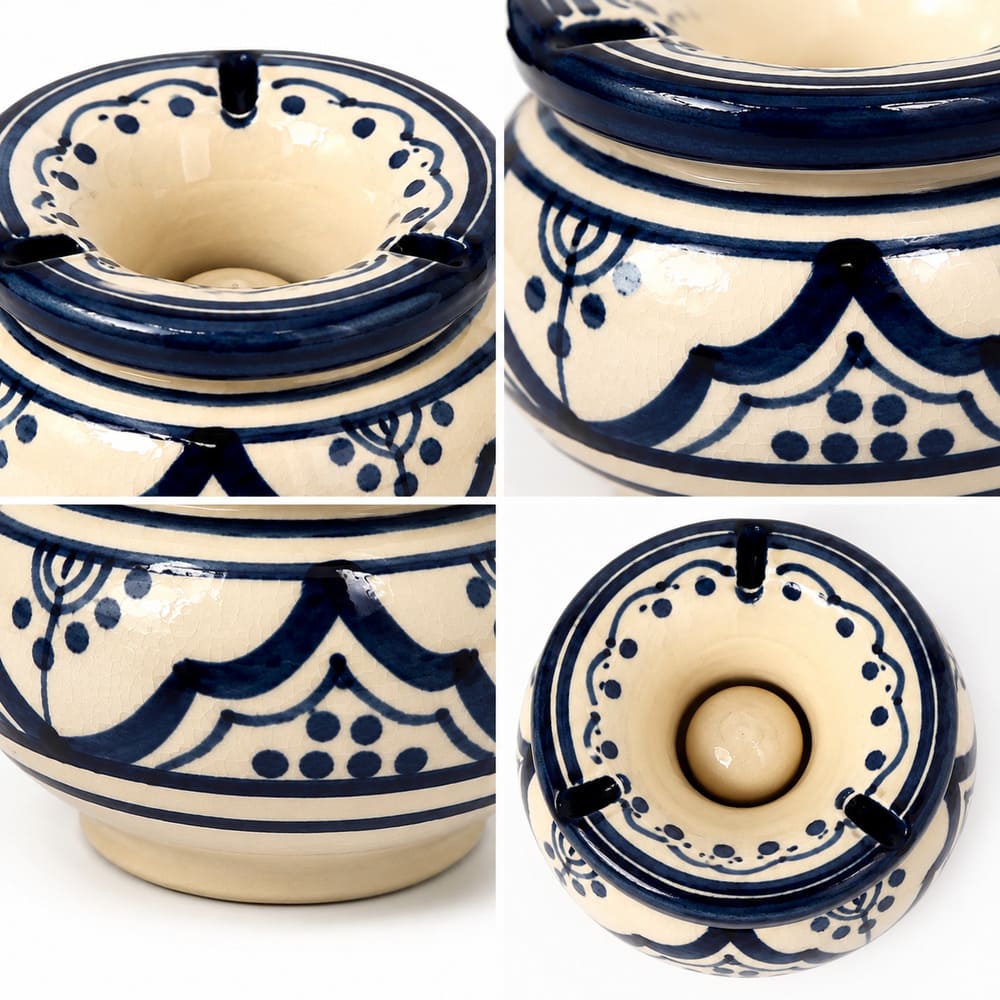 cenicero marroquí pintado detalles
