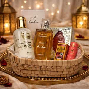 cesta cosmética árabe ambar artesanal