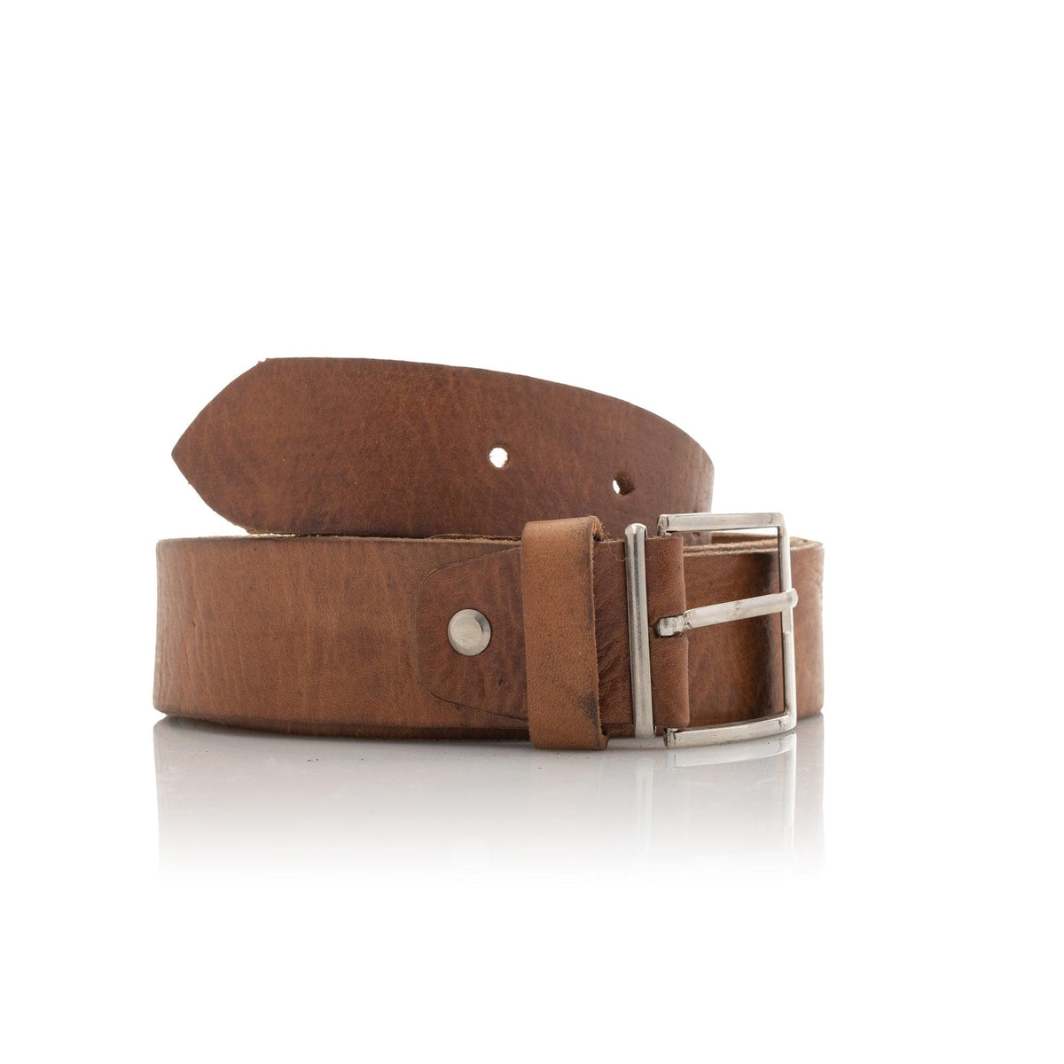 Cinturón de cuero natural marrón claro