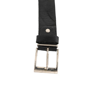 Cinturón de cuero natural negro