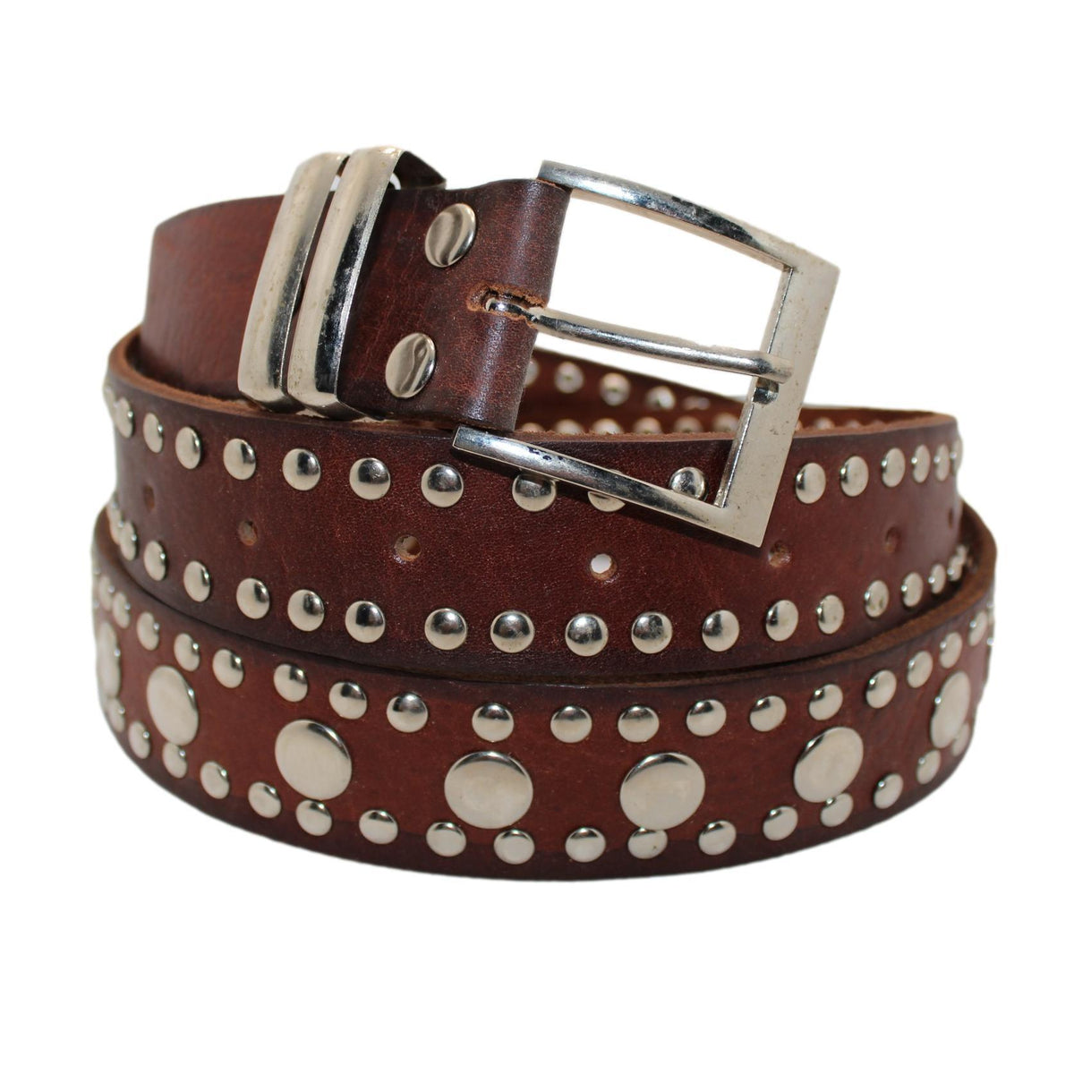 Cinturón marroquí de cuero natural marrón