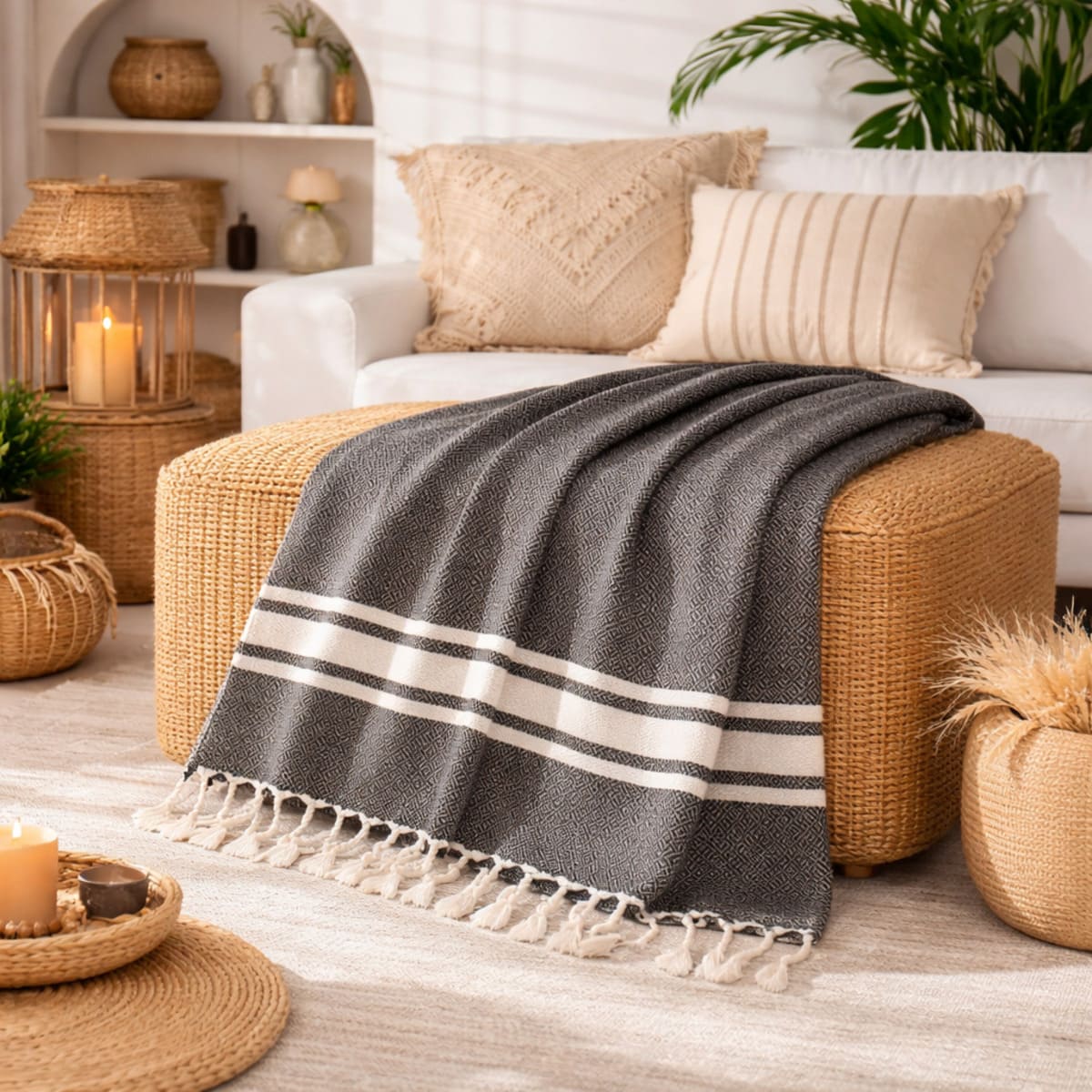 colcha marrakech 185 gris contexto