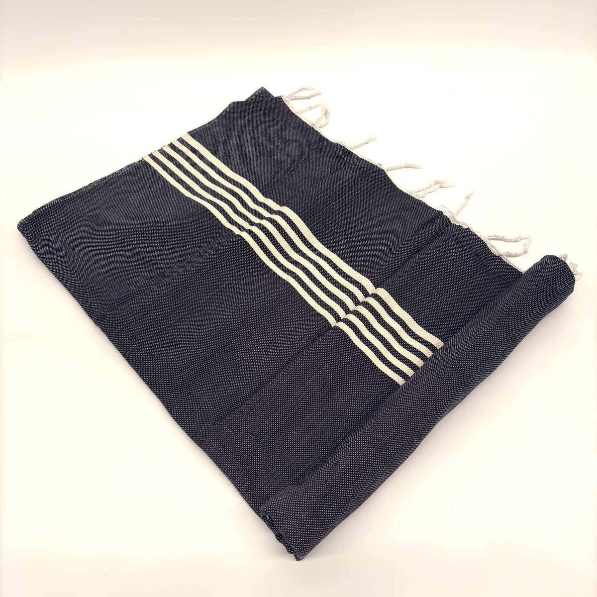 colcha marrakech azul marino artesanía