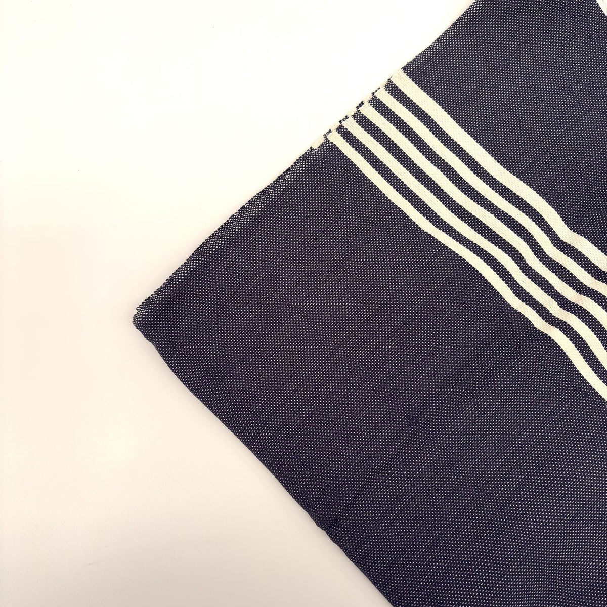 colcha marrakech azul marino detalle